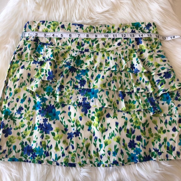 FOREVER 21 Mini Skirt Blue/Green Sz L - Picture 11 of 12
